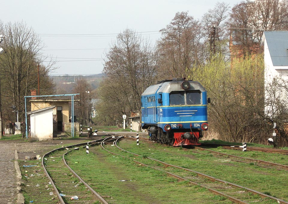 Objíždění soupravy (jednoho vagónu) ve stanici Іршава v roce 2012.