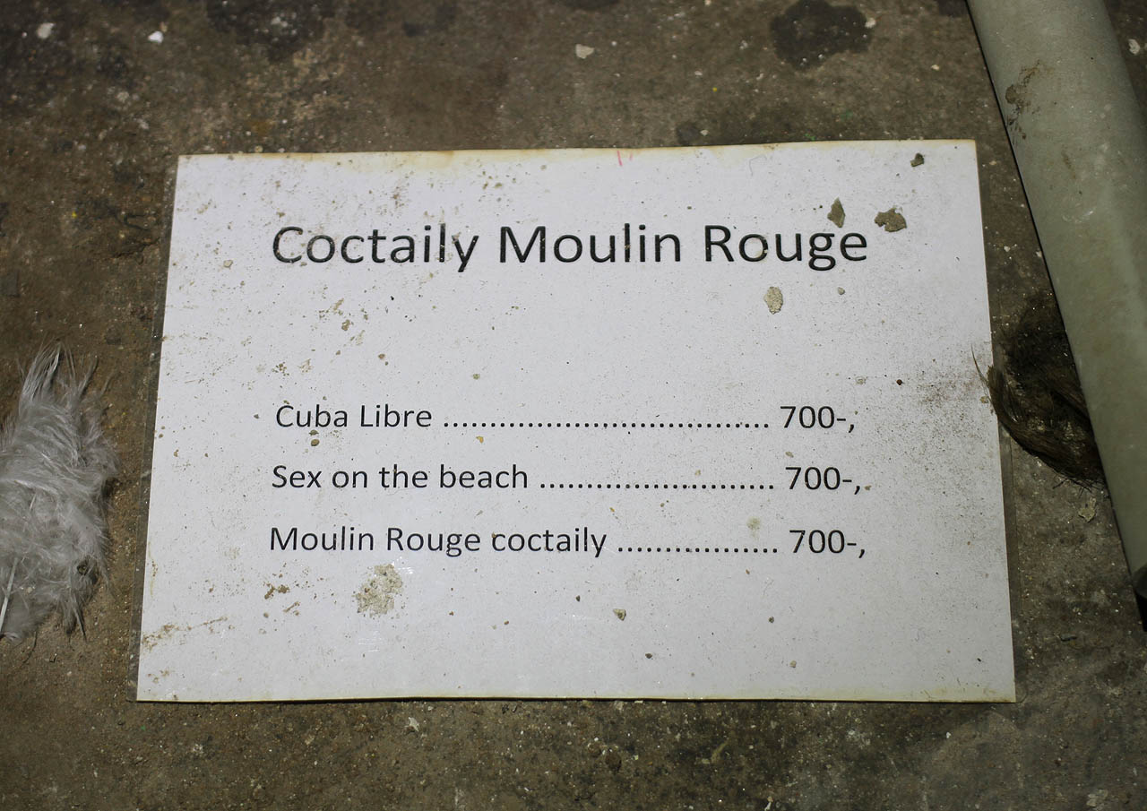 Jednotná cena koktejlů zahrnovala také neobvyklou podívanou a příležitostně kabaretní vystoupení. Ve svých nejlepších časech byl Moulin Rouge v provozu non-stop a své služby tu nabízelo 30 slečen.